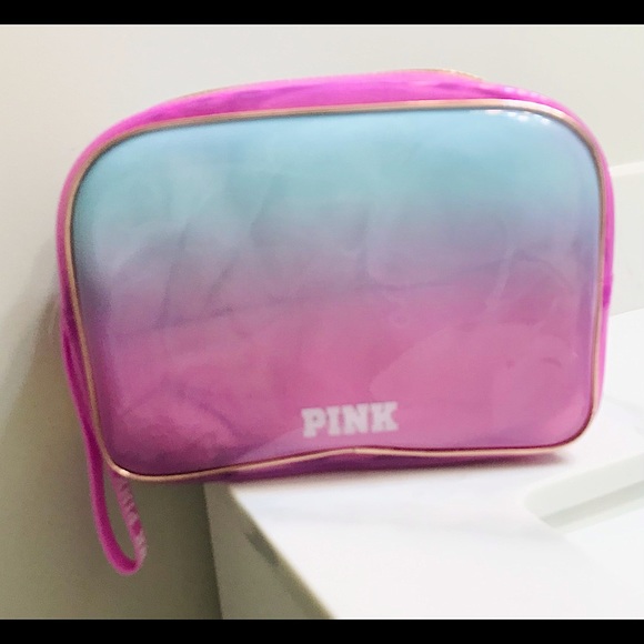 🆕PINK SUPER CUTE COSMETIC BAG/MERMAID COLORS ZIPPER CLOSURE/PINK ON FRONT/NWT!! - Picture 9 of 14